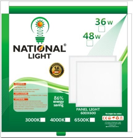 National Light 48W LED Panel Light 600×600