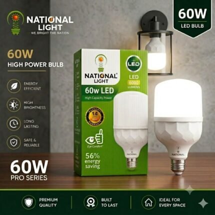 National Light 60W High Power LED Bulb